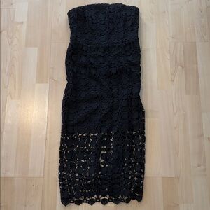 Petal & Pup Black Strapless Dress